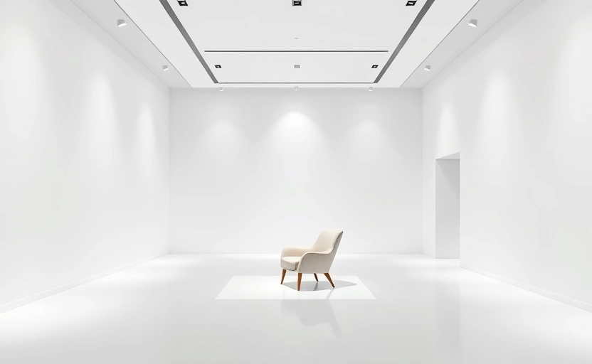 Minimal gallery interior